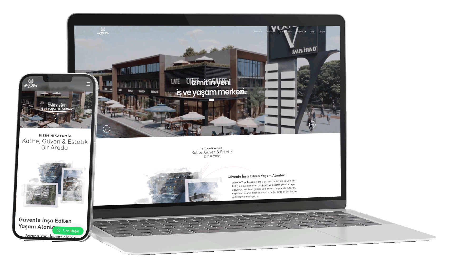 Avrupa İnşaat kurumsal web sitesi