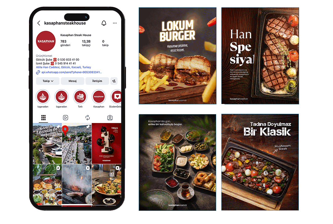 Kasaphan sosyal medya — Instagram profil ve gönderiler