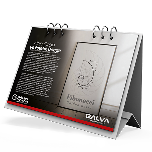 Galva Metal kurumsal masa takvimi tasarımı