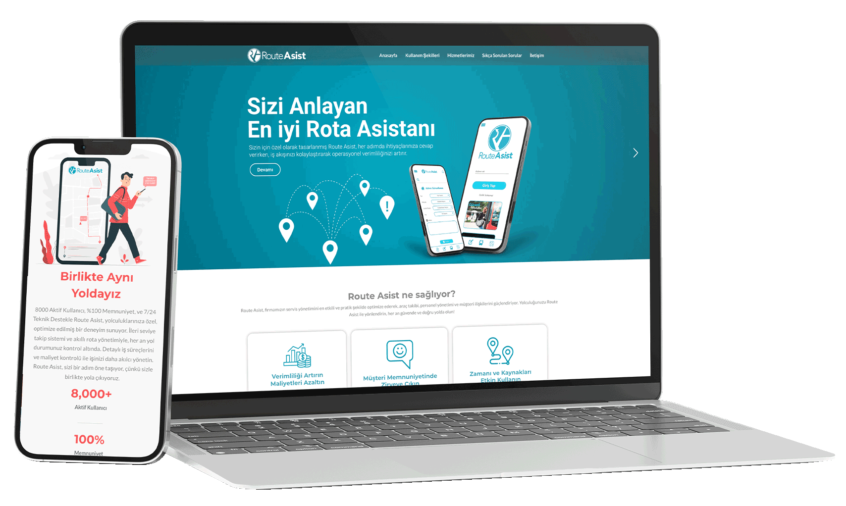 Route Asist responsive web sitesi