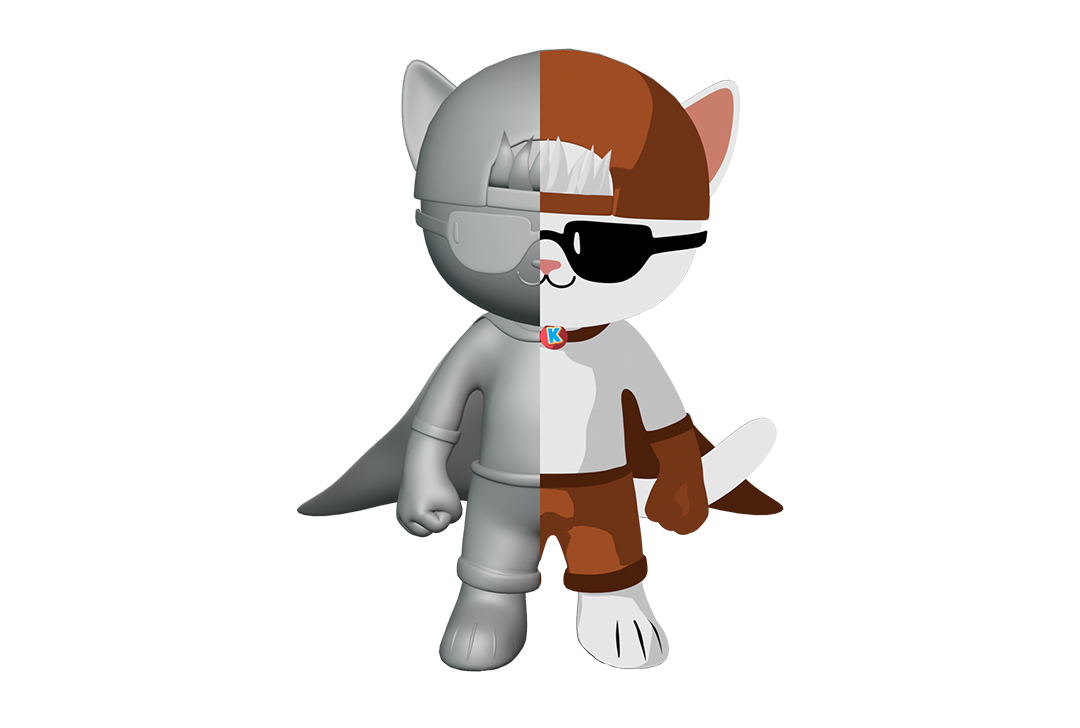 Kidzi maskotunun 3D modellemesi