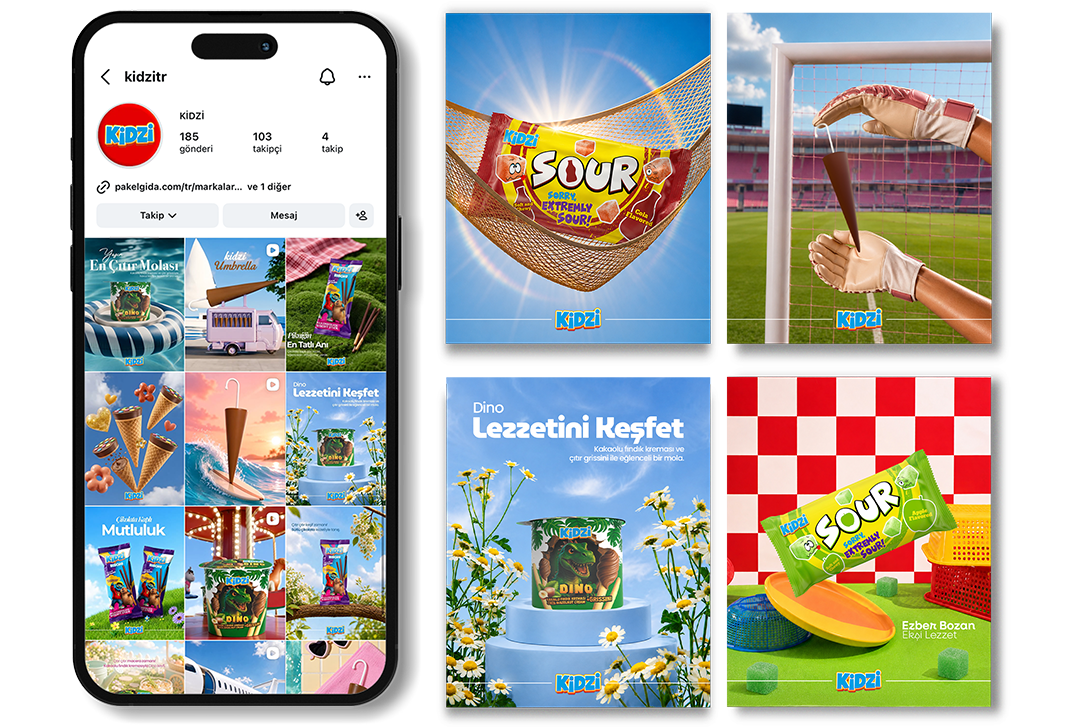 Kidzi sosyal medya tasarımları